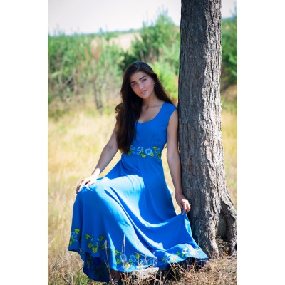 Embroidered dress "Summer Sky"